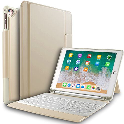IVSO Wireless Keyboard Case for Apple New iPad 9.7 Ultra-Thin Stand Keyboard Case