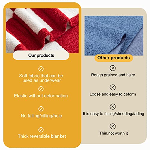 Throw Blanket With Checkerboard Plaid- Cozy Breathable All Seasons Soft Checkered Blanket Gingham Home Decor For Couch And Bed -Throw Size 51"X63",Red #TOP4