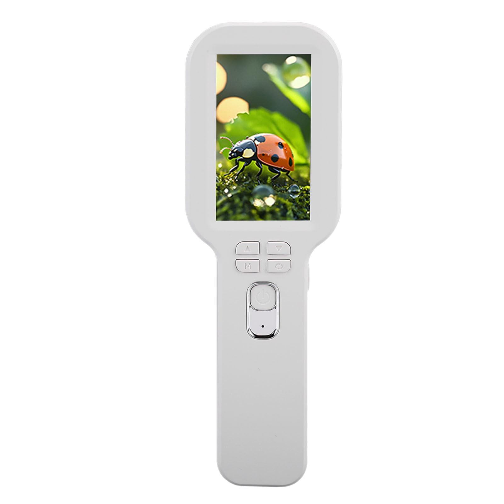 GOWENIC Microscopio Digital de Bolsillo con Aumento de 5-500X, Diseño Ergonómico para Inspecciones Antiguas y Observaciones Cercanas (White)