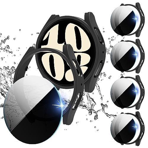 Coque de protection Galaxy Watch 6 44mm avec verre trempé de confidentialité noir