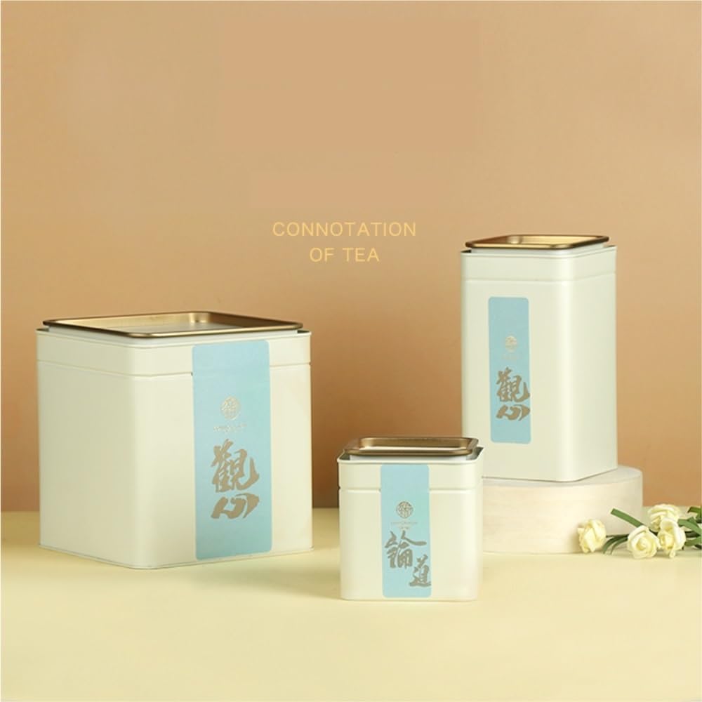 Set Da Tè Contenitori for la conservazione del tè sfuso Lattine sigillate Lattine quadrate colorate Teiere Lattina singola/doppie lattine Set di scatole regalo Barattolo Per Conservare Il Tè(D)