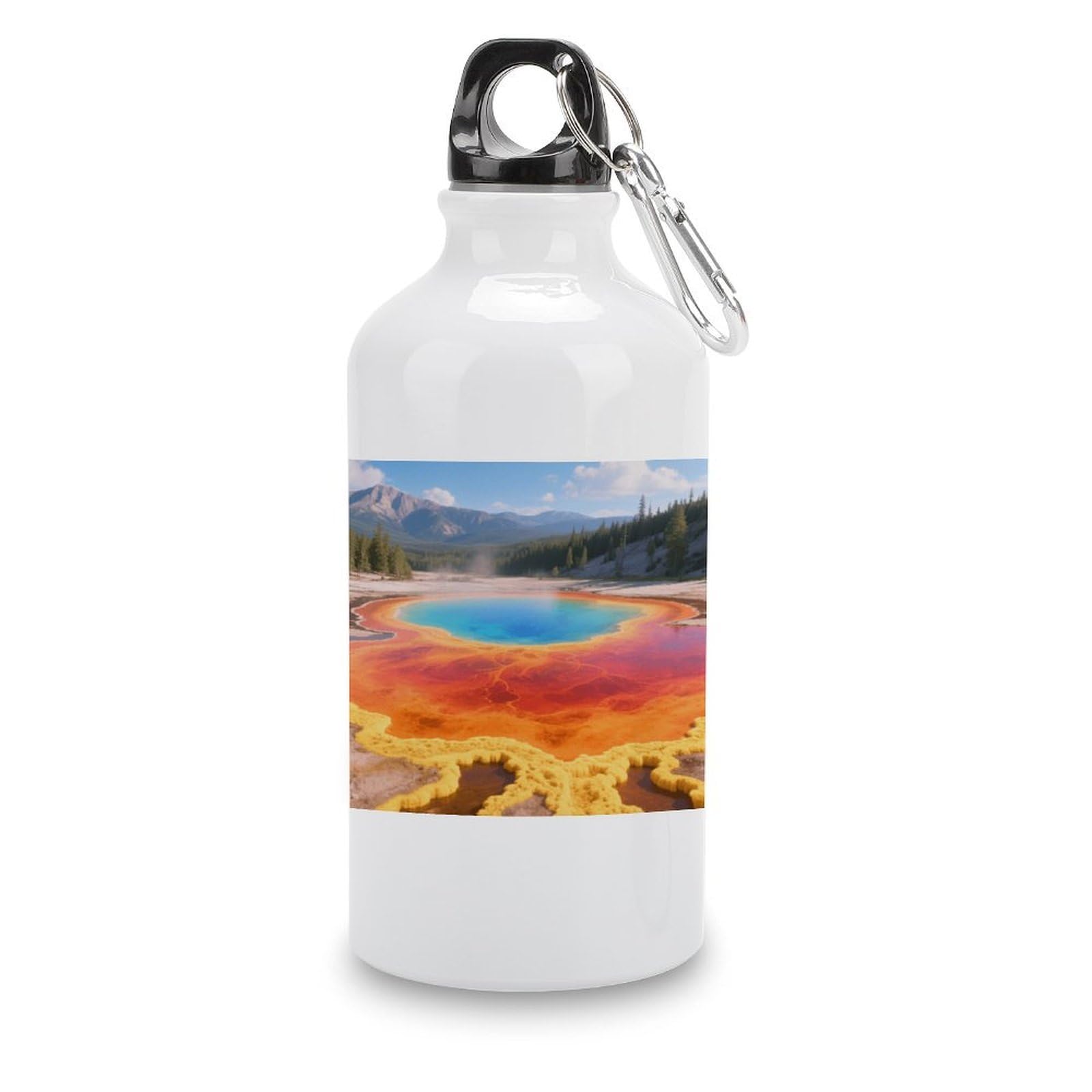 Fekiloot Style Grand Prismatic Springs Aluminum Water Bottle Travel Tumbler Reusable Lightweight Outdoor Sports Water Bottles For Gym Sports Camping Hiking Fishing400ml