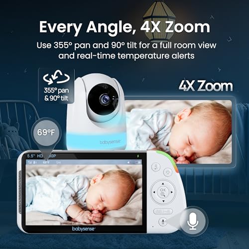 Babysense PRO 5.5" Video Baby Monitor with RF (No Wi-Fi) — view 7