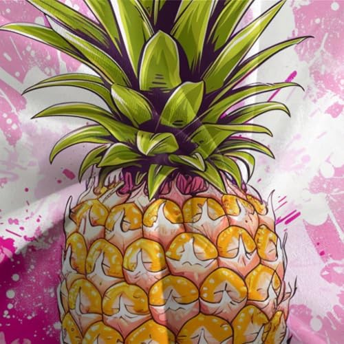 Housse de couette Super King ananas visual art en microfibre premium - 7