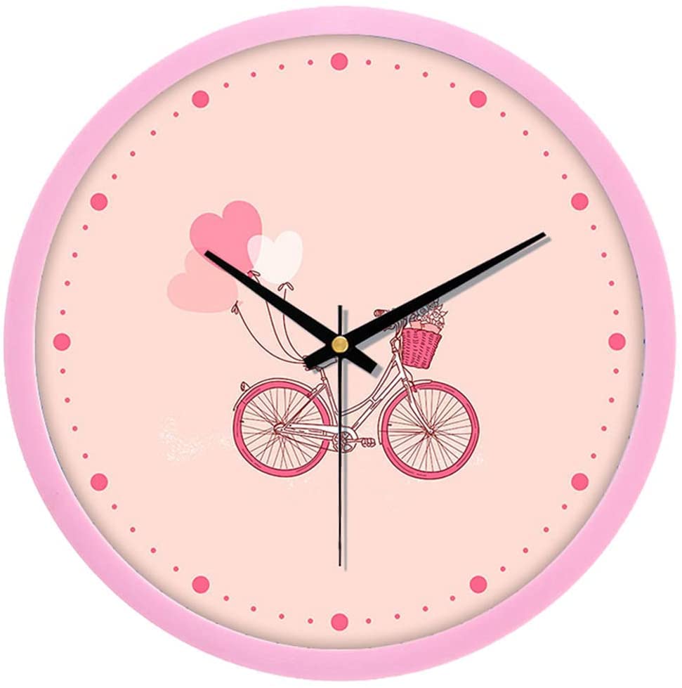 Horloge murale ronde 25cm pour chambre d'enfant et cuisine lumineuse