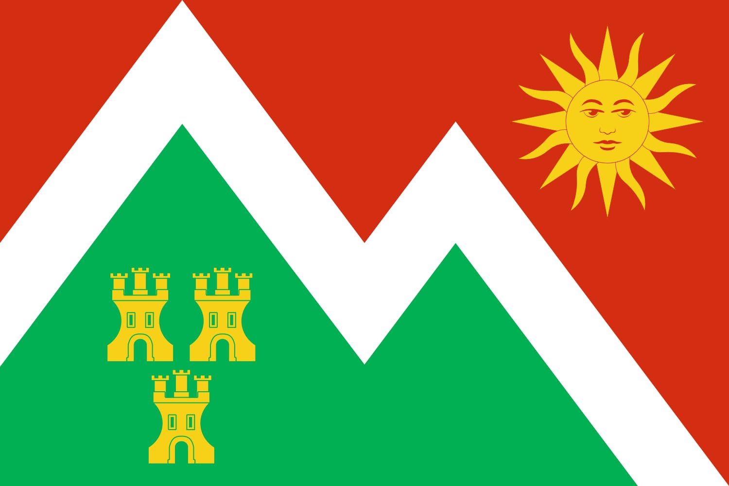 Drapeau d'Aller Asturies Espagne en textile de haute densité avec coutures doubles