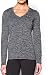 Under Armour Women's Twist Tech Long Sleeve, Black/Metallic Silver, Medium