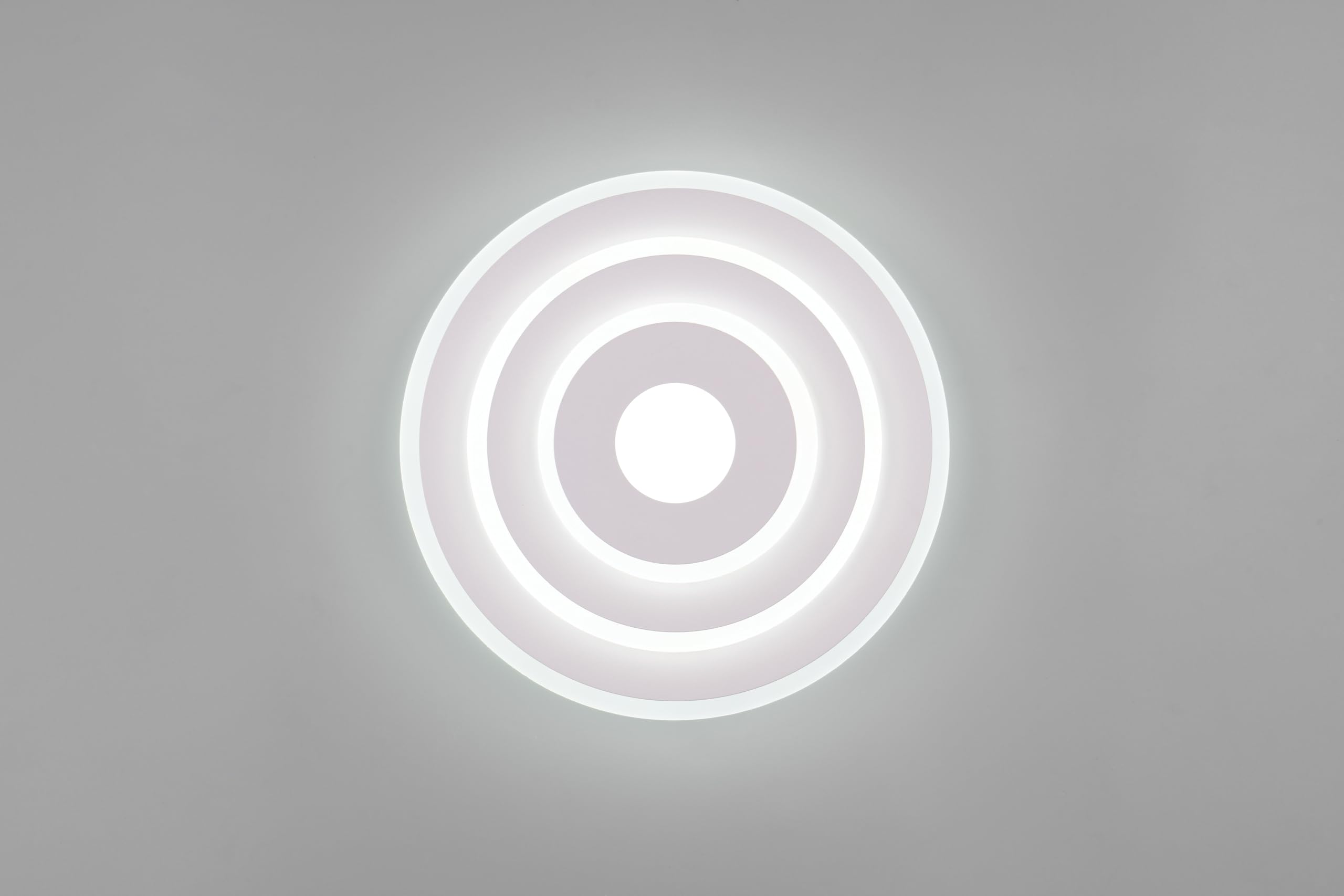 Reality Leuchten LED Deckenleuchte Goya R63521131, Metall Weiß matt, Kunststoff, inkl. 35 Watt LED, Fernbedienung, Lichtfarbe wechselbar, dimmbar, Nachtlicht