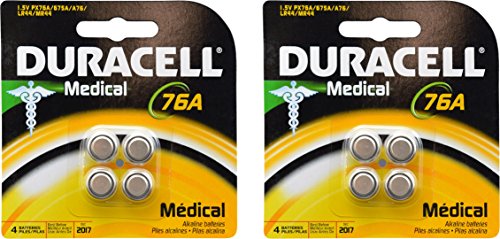 Image of Duracell 76A LR44 Duralock 1.5V Button Cell Battery, 8 Pack