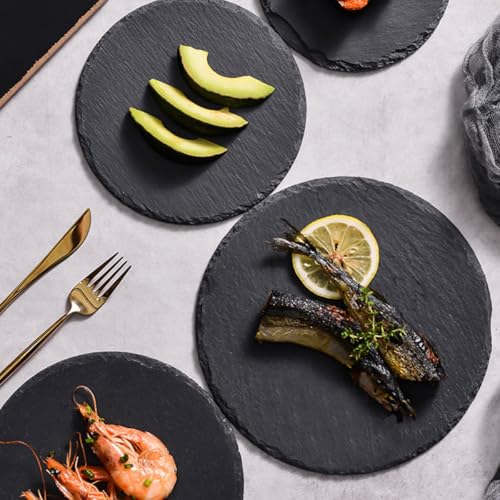 Plato redondo natural MAGICLULU 22.5 cm para sushi y postre miniatura 4