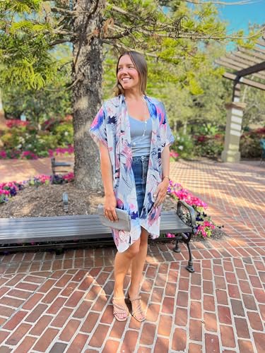Image of Humble Hilo Womens Kimono Cardigan Sleeveless Lightweight Cover Up Casual & Flowy, 2 Sizes
