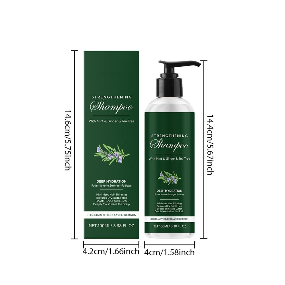 Shampoo idratante rinfrescante rinforzante, detergente delicato for capelli soffici, elastici, lisci e lucenti(2PCS)