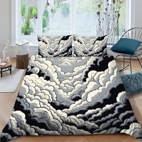 Housse de couette double microfibre blanche 200x200 imprimé 3D garçon - 3