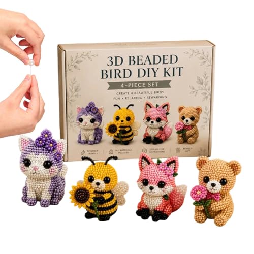Kit animaux avec perles à offrir en cadeau créatif enfants et adultes