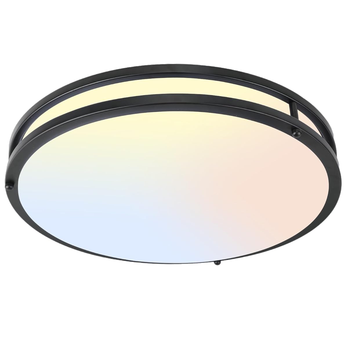 Gozig 16Inch Flush Mount Led Ceiling Light Fixtures Black, 5Cct Adjustable