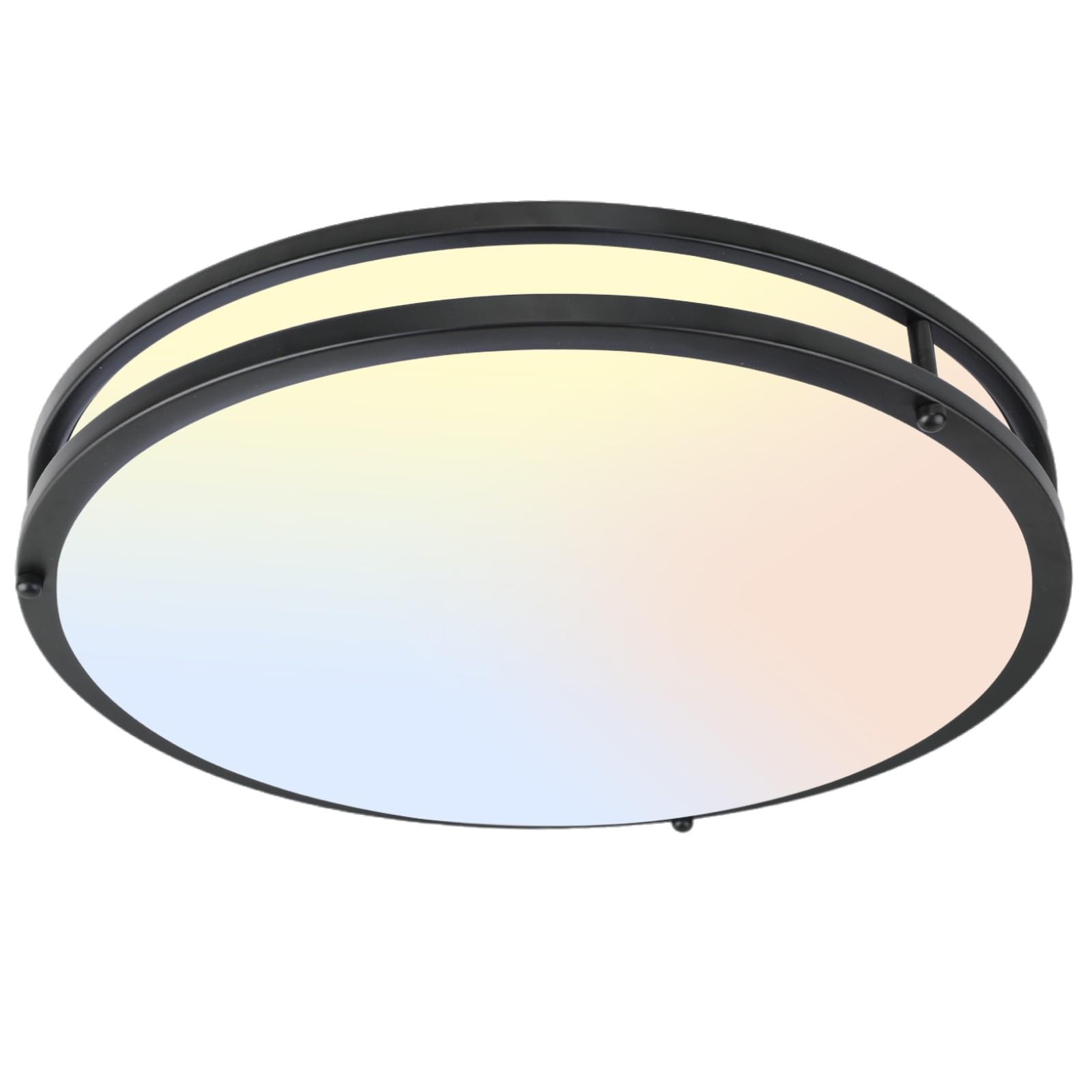 LED-Deckenleuchte, 40,6 cm, 5 CCT verstellbar, 2700 K, 3000 K, 4000 K, 5000 K, 6500 K, 4500 lm, nahe an der Deckenleuchte, für Küche, Flur, Bad, Küche, Schlafzimmer, 1 Stück