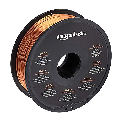 Amazon Basics Filament PLA Soie pour imprimante 3D 1.75 mm, Cuivré (effet soie) 1 kg 9 Amazon Basics Filament PLA Soie pour imprimante 3D 1.75 mm, Cuivré (effet soie) 1 kg