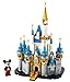 LEGO Disney 50th Anniversary Mini Disney Castle Building Kit + Minnie Mouse Keychain Gift Set (Mini Disney Castle + Minnie Keychain) (LDMC22)