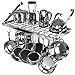 Vdomus Hanging Pot Rack - Ceiling Mount Hanging Organizer with 15 Hooks for Pots and Pans - 29.3