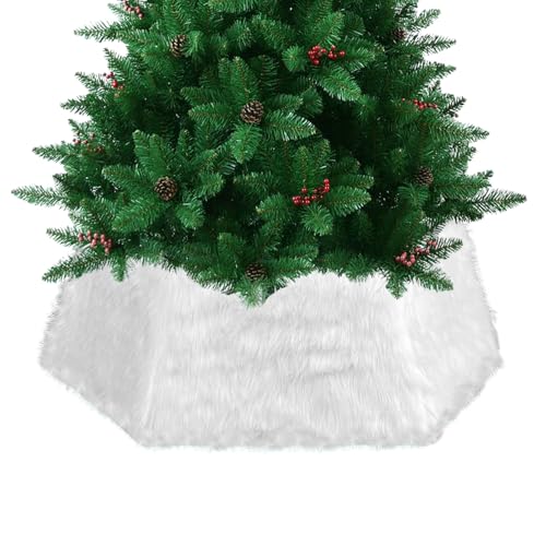 Tree Skirt Base Cover - Wintertime Skirt, Supple Fuzzy Guard for Artificial Conifer Pedestal, Luxurious Material for School Displays, Domestic Residence and Social Events