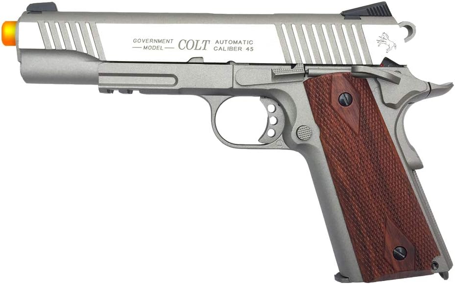 Colt 1911 Rail Pistol Co2 Full Metal Blowback - Silver