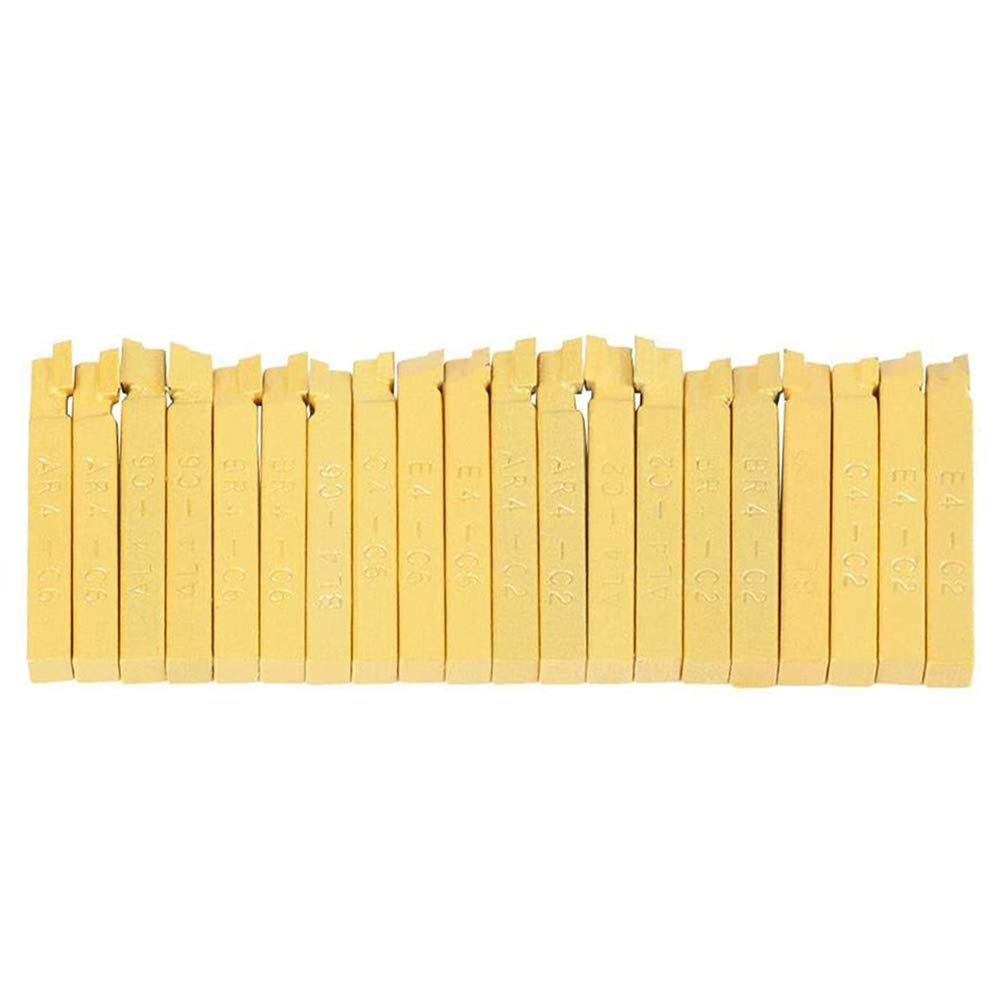 20 Piezas 1/4 Herramientas de Torno con Punta de Carburo para Soldadura, Fresado, Corte, Torneado, Juego de Herramientas, Torno Alto 16x15x3 Bagima