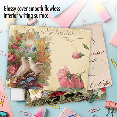 The Best Card Company - 10 Retro Blank Cards With Envelopes (4 X 5.12 Inch) - Artistic Boxed Assortment, Vintage Note Cards - Parisian Postcards M2355Ocb #TOP5