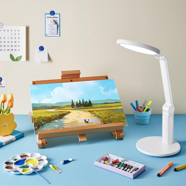 Lampada da scrivania Lampada da scrivania a LED, lampada da tavolo da lettura con controllo touch dimmerabile, 3 modalità di illuminazione, luminosità continua, spegnimento ritardato di 2 minuti, time