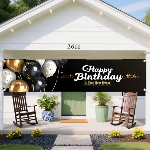 Image of Nuxovilar Birthday Banner 78x17 inch Polyester