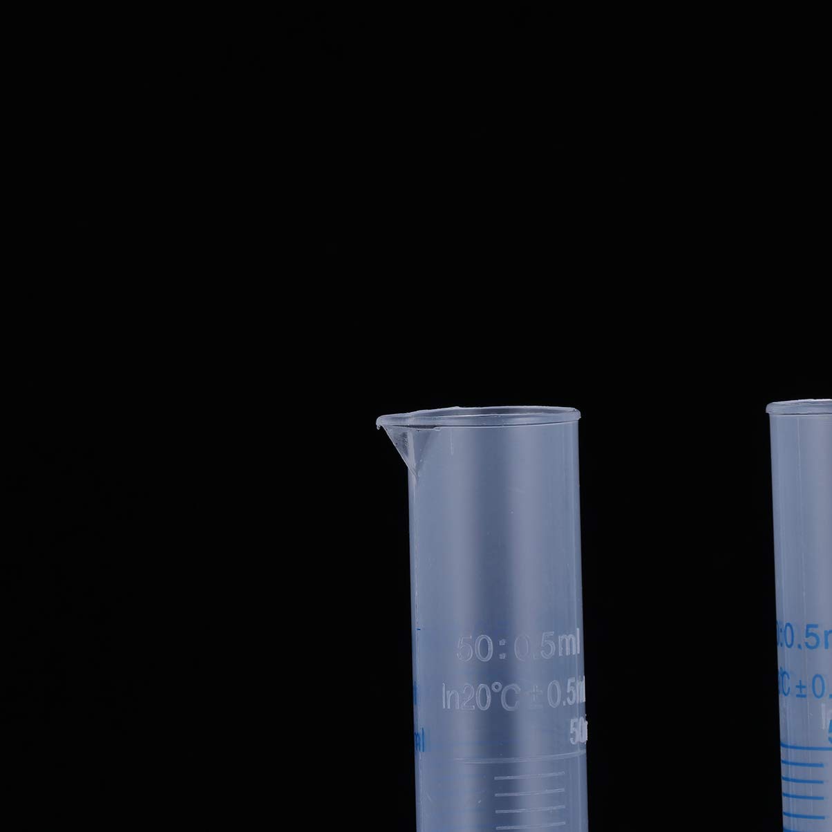 Cabilock 5 Piezas Cilindros de Medición Probeta Plástica Graduada Transparente con Base Hexagonal