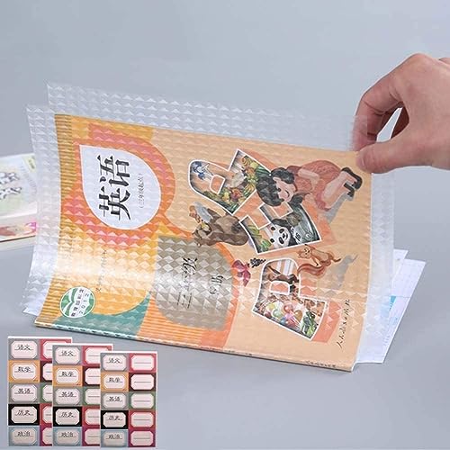 Image of Zevon Transparent Self-Adhesive Book Cover Sheets [30 Pcs- 3 Different Sizes - 10 Each],Waterproof School Textbook Protective Case Cover