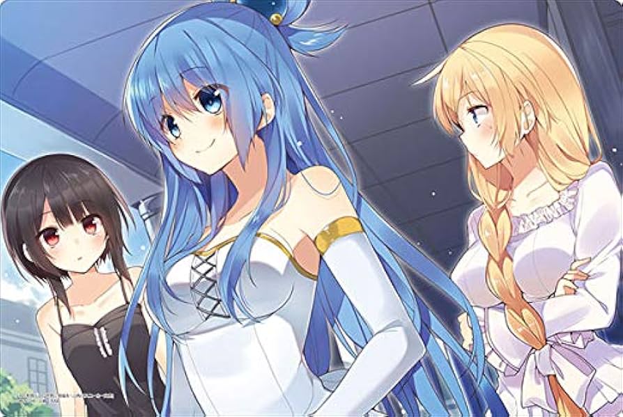 このすば　プレイマット　爆焔フェア　アクア　めぐみん　ダクネス　この素晴らしい このすば プレイマット めぐみん アクア タグネス このすば