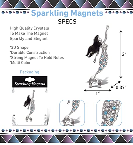 Imán Decorativo Sirena Brillante para Refrigerador 3 in miniatura 3