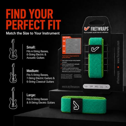 Image of Gruv Gear FretWraps HD 'Leaf' String Muter 1-Pack, Extra Large, Green