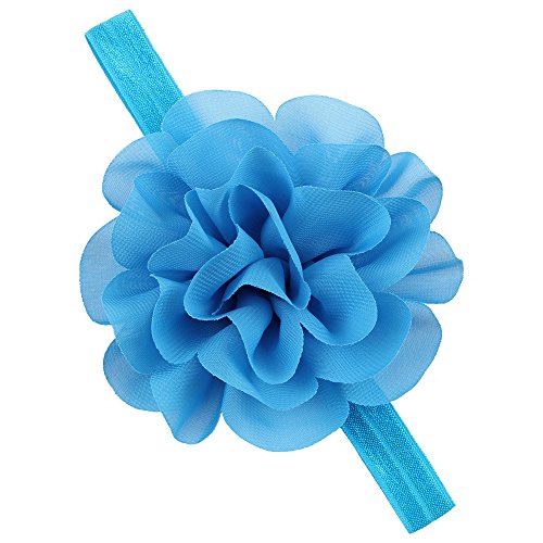 Qiansail Baby Girls Chiffon Flower Headband Infant Newborn Elastic Hairband Headwear Children Hair Accessories (Yellow) #TOP4