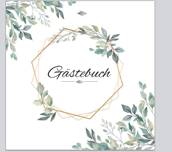 Gästebuch 21,8 × 21,8 cm – Elegantes Erinnerungsbuch mit Hardcover, Leeres Buch zum Beschriften für Hochzeit, Geburtstag, Jubiläum & Feierlichkeiten