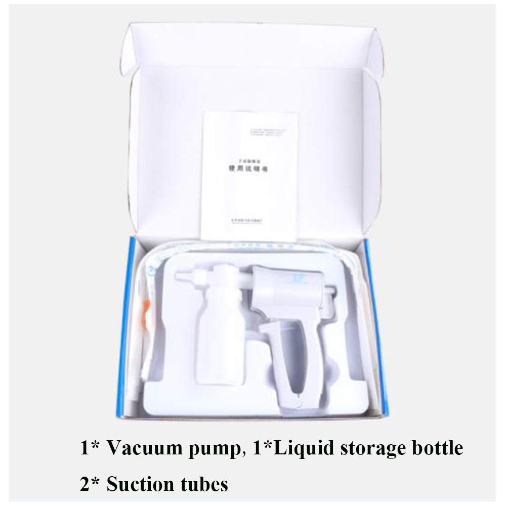 ASZX Manual Suction Pump with 2 Soft Catheters,Portable Phlegm Mucus Secretion Machine,Sputum