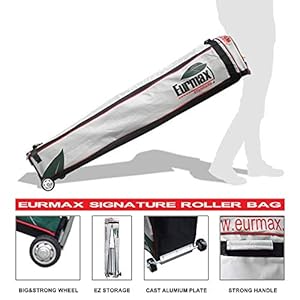 Eurmax usa 10×10 pop up canopy tent commercial instant canopies with 4 removable zipper end side walls and roller bag bonus 4 sandbagswhite  urban country home decor