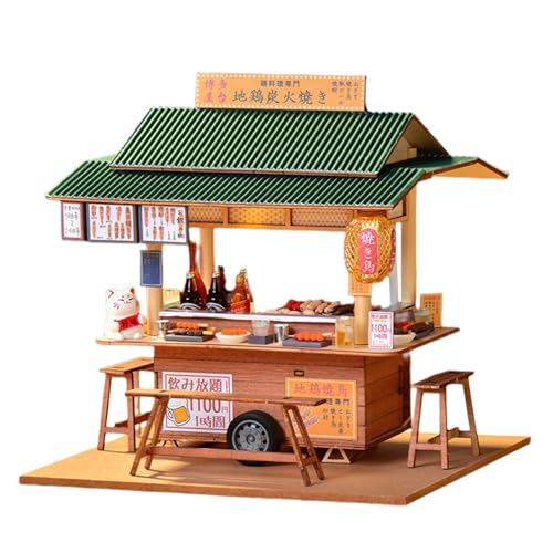 Mini Stands de Street Food en Bois aux Designs Uniques pour Créations Miniatures