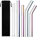 KISSWILL Stainless Steel Straws, Set of 8 Reusable Metal Straws for 30oz 20oz Tumblers Cups Mugs, Reusable Drinking Straws with Cleaning Brush for 30 20 ounce Yeti Ozark Trail Rambler Rtic