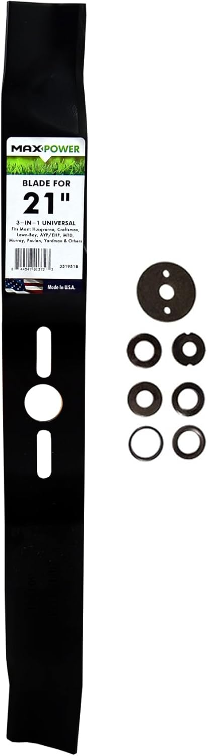 Maxpower 331951B Universal 3-N-1 Blade for 21 in. Cut Mower, black Maxpower 331951B Universal 3-N-1 Blade for 21 in. Cut Mower, black