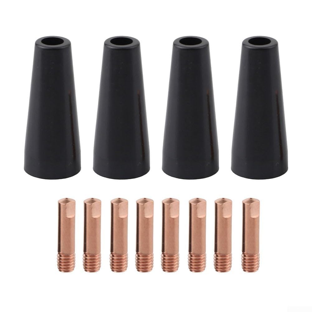 Flux Core - Kit di Punte per ugelli Senza Gas per Saldatura Mig da 0,6-1,2 mm, compatibili con Accessori per Torcia di Saldatura 14AK MB14 15AK MB15 (0,8 mm)
