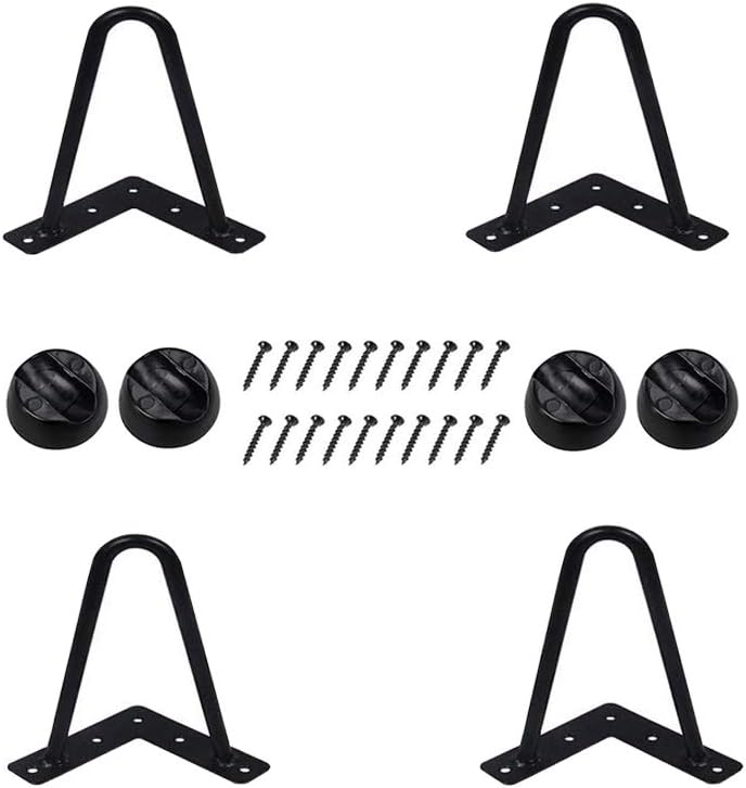 Hairpin Legs 4” Table Legs 3/8" DIY Heavy Duty Hairpin Coffee TV Stand Sofa Side Table Legs Industrial Modern Mid Century Design, Set of 4