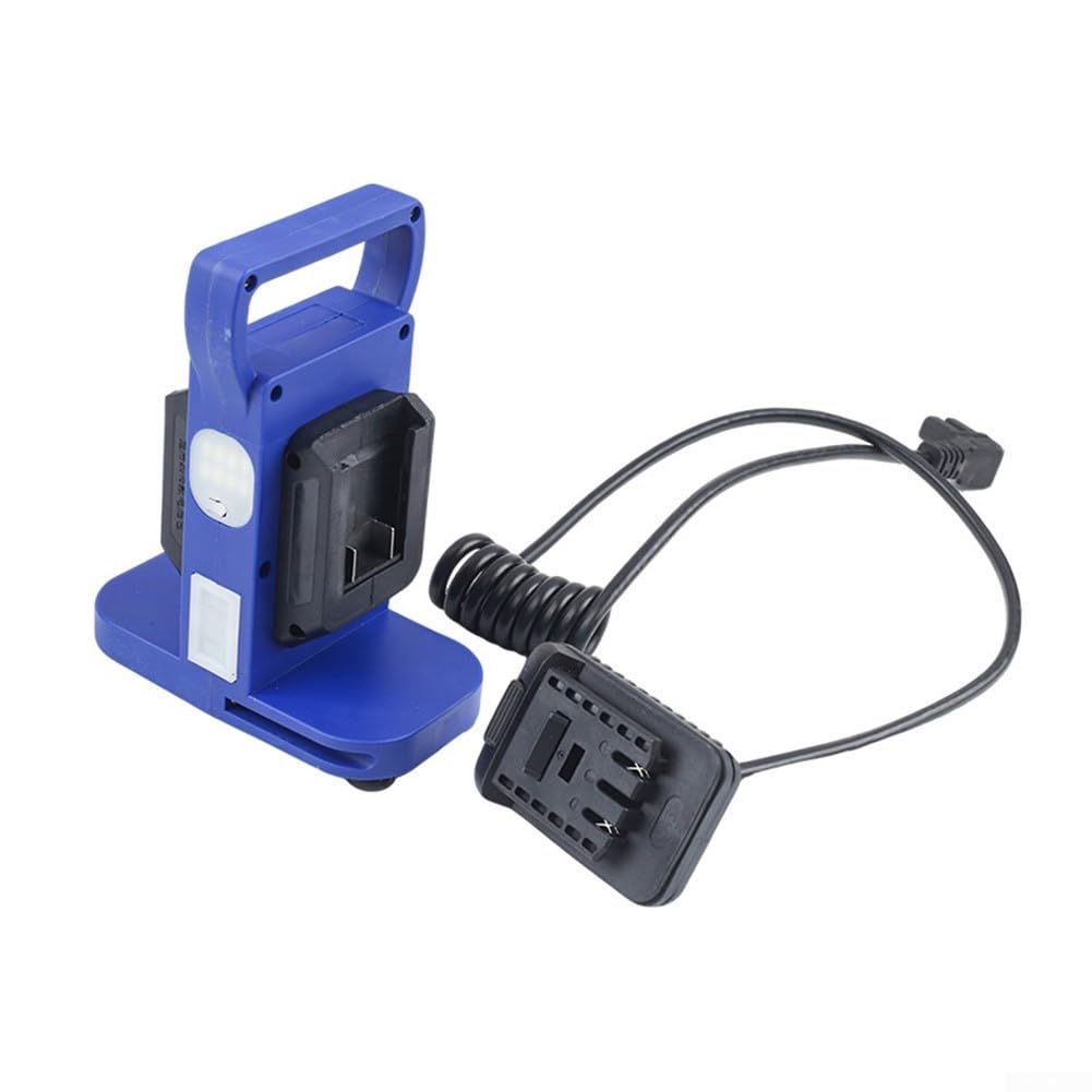 Adapter do baterii kompatybilny z ręcznymi narzędziami elektrycznymi, w zestawie oświetlenie LED i obsługuje prądy AC lub przenośne do zasilania banku