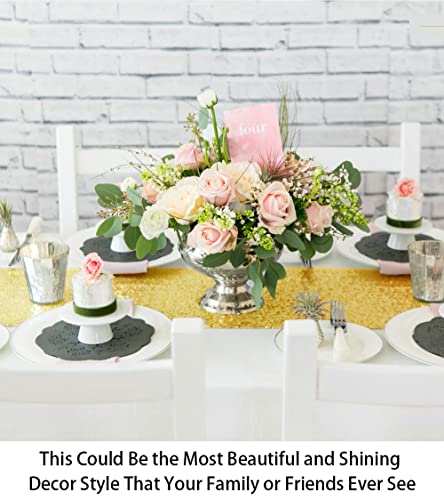 Shinny Gold Table Runner Sequin Table Runner 12''108'' Gold Sequin Table Runner Glitter Table Runner For Parties Wedding Table Runner Coffee Table Runner #TOP3