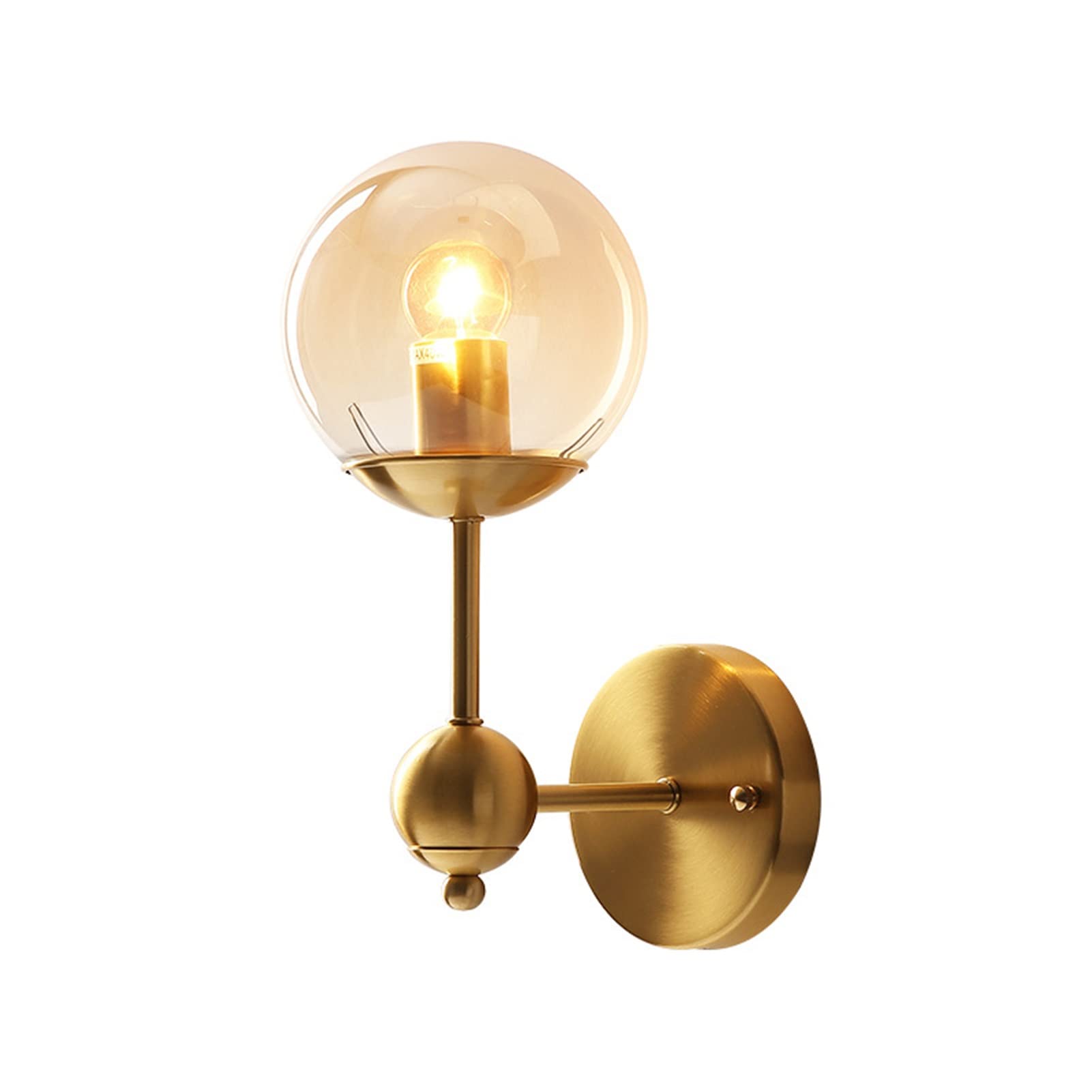 Lampes murales et Appliques Échantillon mural en laiton en laiton moderne, lampe murale moderne minimaliste Globe Globe Globe luminaire Minimaliste Montage mural Mid Century Lumineux éclairage de sall