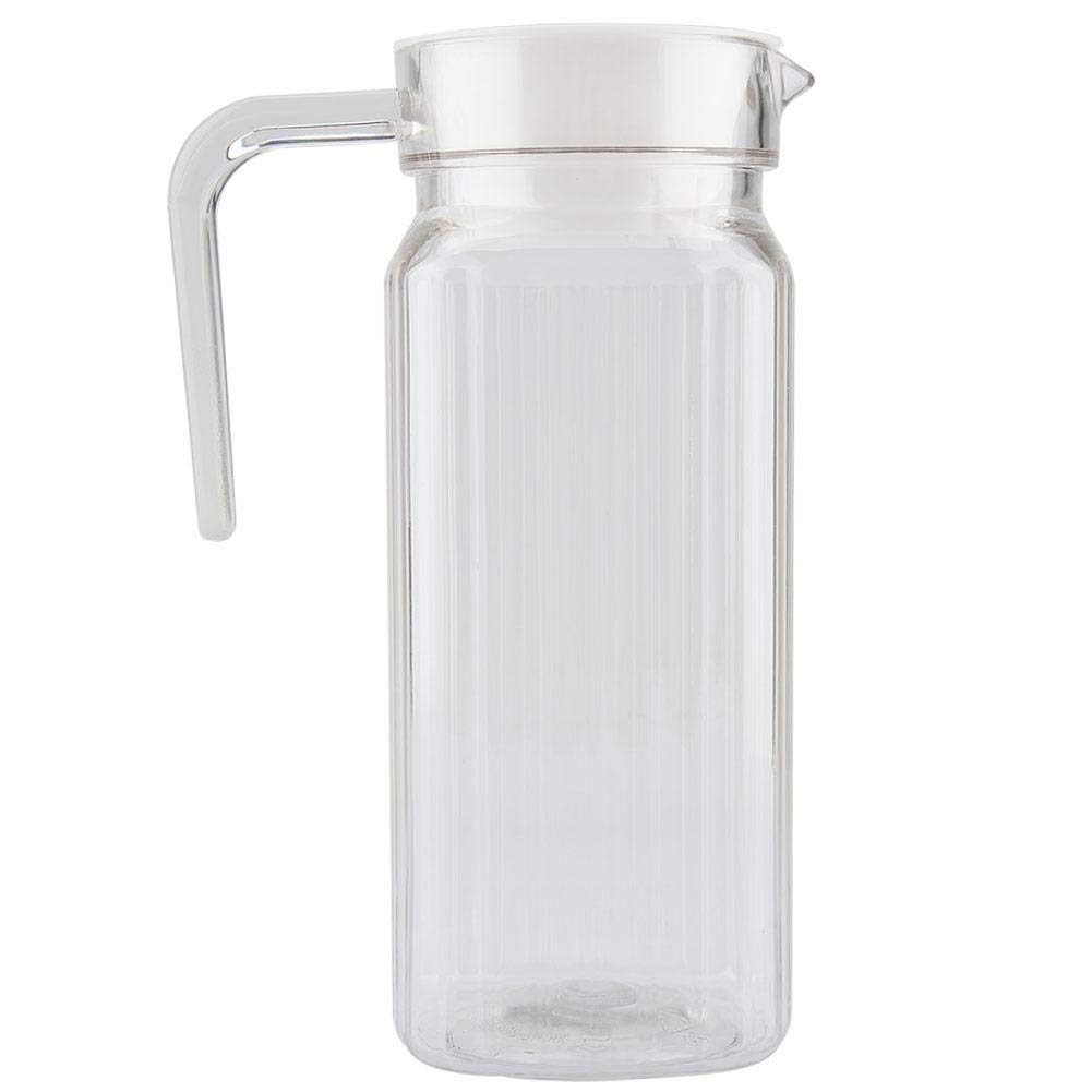 Bottiglia Per Succo In Acrilico Trasparente 600/1000/1600ml - Caraffa Infrangibile Con Coperchio Per Bar E Casa - 4