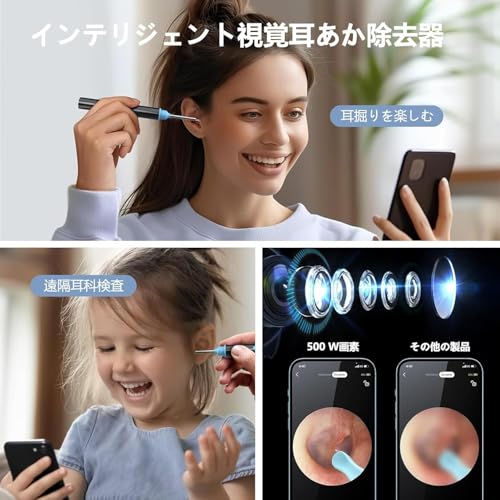 TOPBIRD 耳かき カメラ付き【2025業界新設計】みみかき カメラ インテリジェントビジョンピックアップイヤースプーン 耳掃除キット の商品画像 2