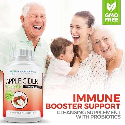 image for DOCTOR RECOMMENDED SUPPLEMENTS Apple Cider Vinegar Capsules - 100% Org