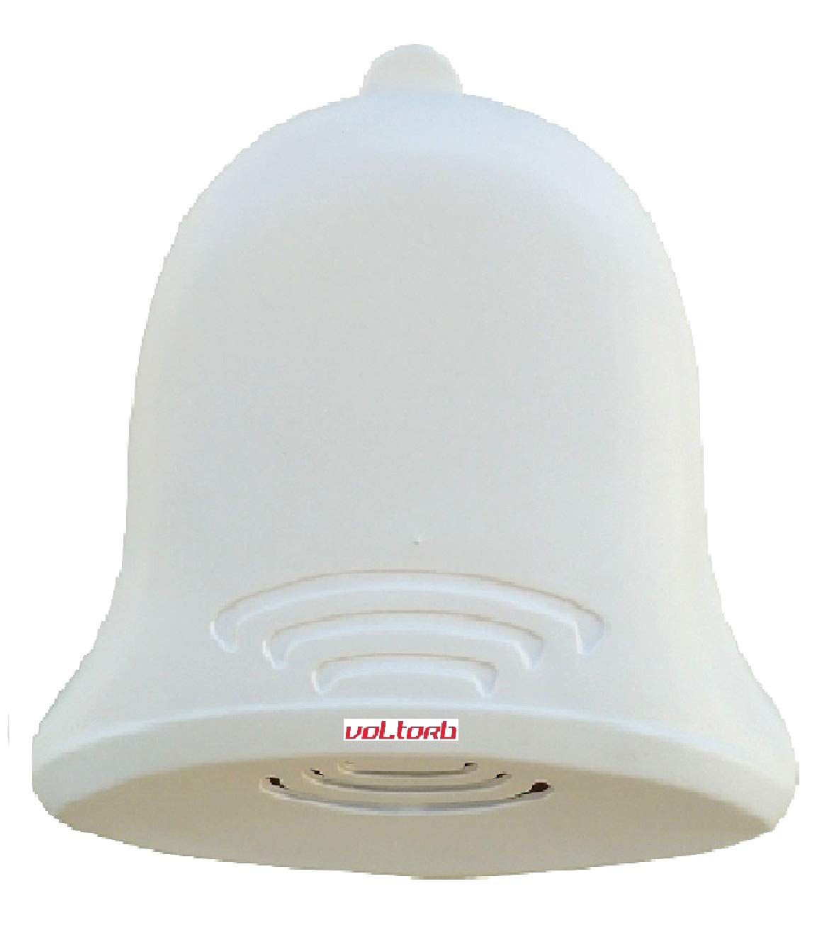 VOLtORb - Jingle Model - AARTI MANTRA's Musical Door Bell (6 Tunes) - Matt Finish - Special Temple Bell Shape - White Color, Plastic - 1 Piece Wired Door Bell